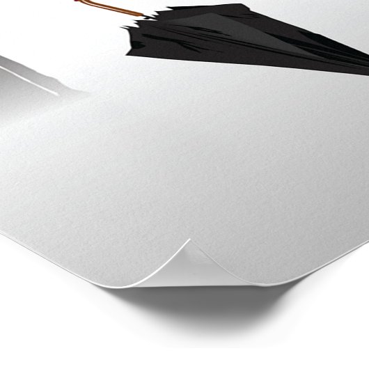 傘を持った人々 ポスター (角)