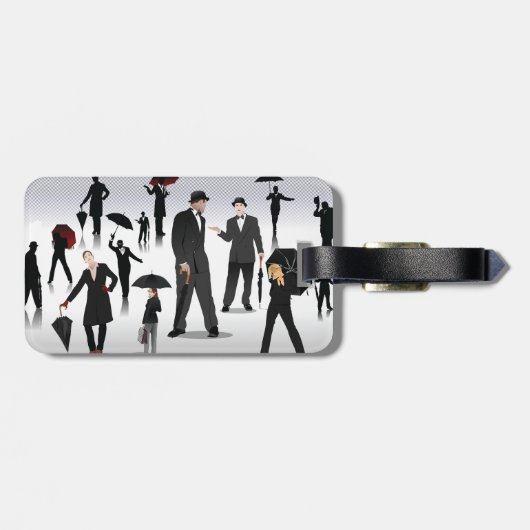 傘を持った人々 ラゲッジタグ (裏面横)