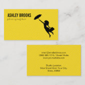 傘を持った女性 名刺 (正面/裏面)