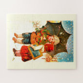 傘を持った子供 ジグソーパズル (横)