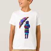 傘を持った少女 Tシャツ (正面)