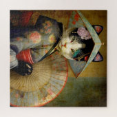 傘を持った猫。 ジグソーパズル (横)