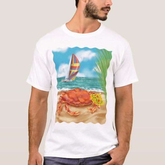 傘を持つカニ Tシャツ (正面)