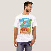 傘を持つカニ Tシャツ (正面フル)