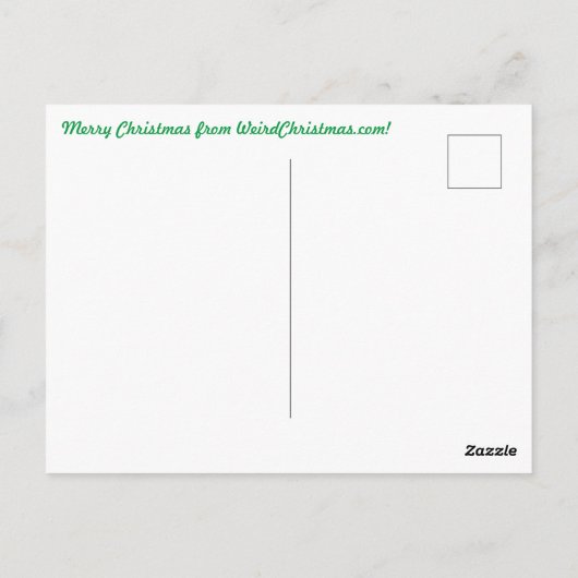 傘を持つクリスマスカードのカエル ポストカード (裏面)