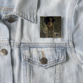 傘を持つクロード・モネ|の人、c.1868-69 缶バッジ (インサイチュ)