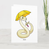 傘を持つヘビ カード (裏面)