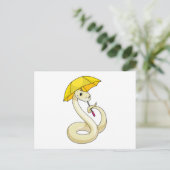 傘を持つヘビ ポストカード (スタンド正面)