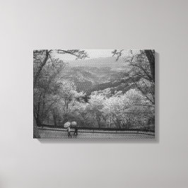 傘を持つ人々 キャンバスプリント