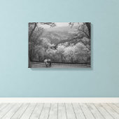 傘を持つ人々 キャンバスプリント (インサイチュ (ウッドフロア))