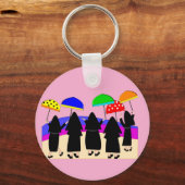 傘を持つ修道女"雨を期待" ll キーホルダー (正面)