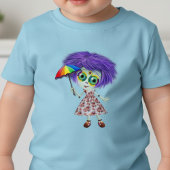 傘を持つ少女 ベビーTシャツ