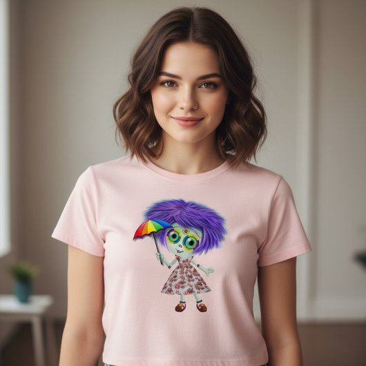 傘を持つ少女 ベビーTシャツ