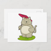 傘を持つ猫 ポストカード (正面/裏面)