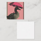 傘アップ&虹の待ち時間：アヒル ノートカード (正面/裏面)