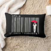 傘エレガントのバーコードを持つ紳士 ランバークッション (ブランケット)