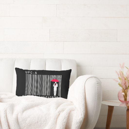 傘エレガントのバーコードを持つ紳士 ランバークッション (ソファ)