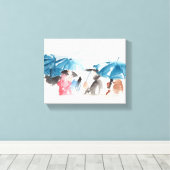 傘オリジナルウォーターカラーズキャンバス キャンバスプリント (インサイチュ (ウッドフロア))