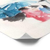 傘オリジナル水彩画ポスター ポスター (角)