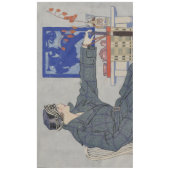 傘カフェのヴィンテージ絵画の人 テーブルクロス (正面)