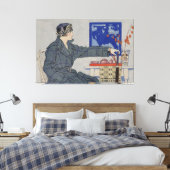傘カフェヴィンテージ絵を描の人 キャンバスプリント (インサイチュ (寝室))