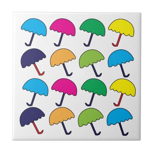 傘カラフル傘 タイル (正面)