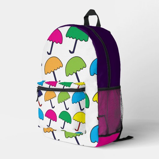 傘カラフル傘 プリントバックパック (裏面右端)