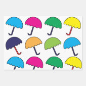 傘カラフル傘 ラッピングペーパーシート (正面3)