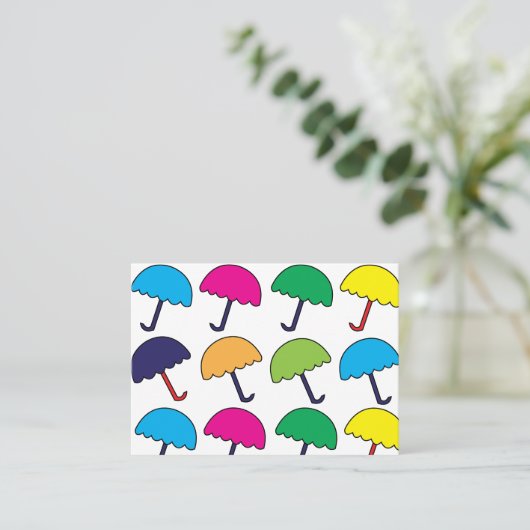 傘カラフル傘 名刺 (スタンド正面)