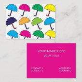 傘カラフル傘 名刺 (正面/裏面)