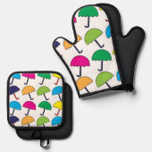 傘カラフル傘 鍋つかみ&鍋敷きセット (正面/裏面)