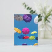 傘カラフル通り天井はがき ポストカード (スタンド正面)