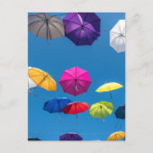 傘カラフル通り天井はがき ポストカード (正面)