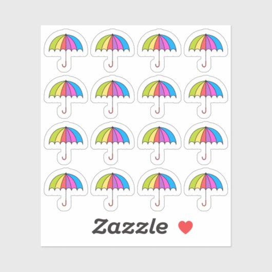 傘カラフル雨トラッカー装飾プランナー シール (シート)