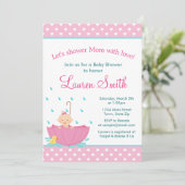 傘ガールベビーシャワー招待状カード 招待状 (スタンド正面)