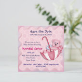 傘クマちゃんピンク - 招待状 (スタンド正面)