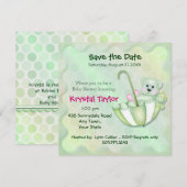 傘クマ ミント - 招待状 (正面/裏面)