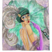 傘シャワーカーテン付き女性 シャワーカーテン (正面)