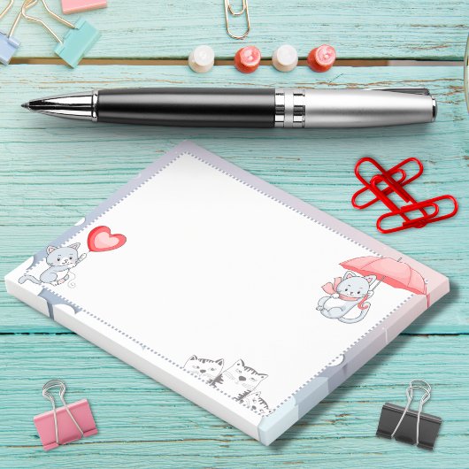 傘ハート飛んでいる風船を空に ポストイット