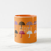 傘パターン矢 ツートーンマグカップ (中央)