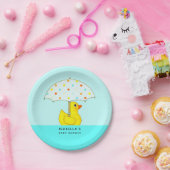 傘パーソナライズされた付き赤ちゃんシャワー ペーパープレート (パーティー)