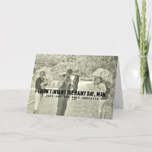 傘パーティーグリーティングカード サンキューカード (正面)