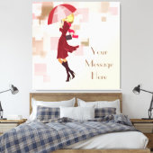 傘ファッションモデルキャンバスプリント キャンバスプリント (インサイチュ (寝室))