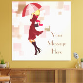 傘ファッションモデルキャンバスプリント キャンバスプリント (インサイチュ (リビング))