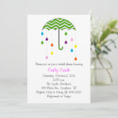 傘ブライダルシャワー 招待状 (スタンド正面)