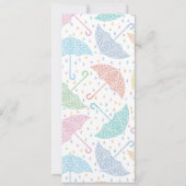 傘ベビレースのようーシャワー招待状 招待状 (裏面)