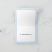 傘ベビー振りかけるテディベアサンキューカード 招待状 (内部)