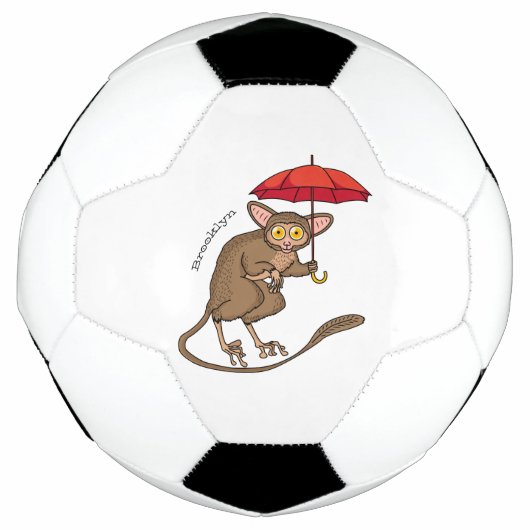 傘マンガ付き可愛いターシエーイラストレーション サッカーボール (正面)