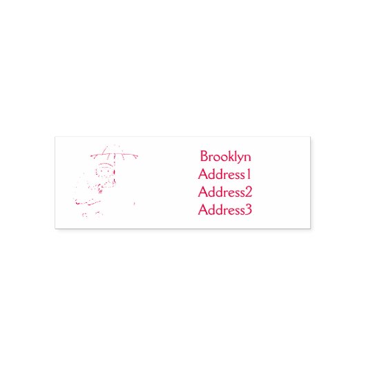 傘マンガ付き可愛いターシエーイラストレーション セルフインキングスタンプ (デザイン)