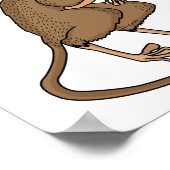 傘マンガ付き可愛いターシエーイラストレーション ポスター (角)